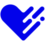Blue health grades heart logo